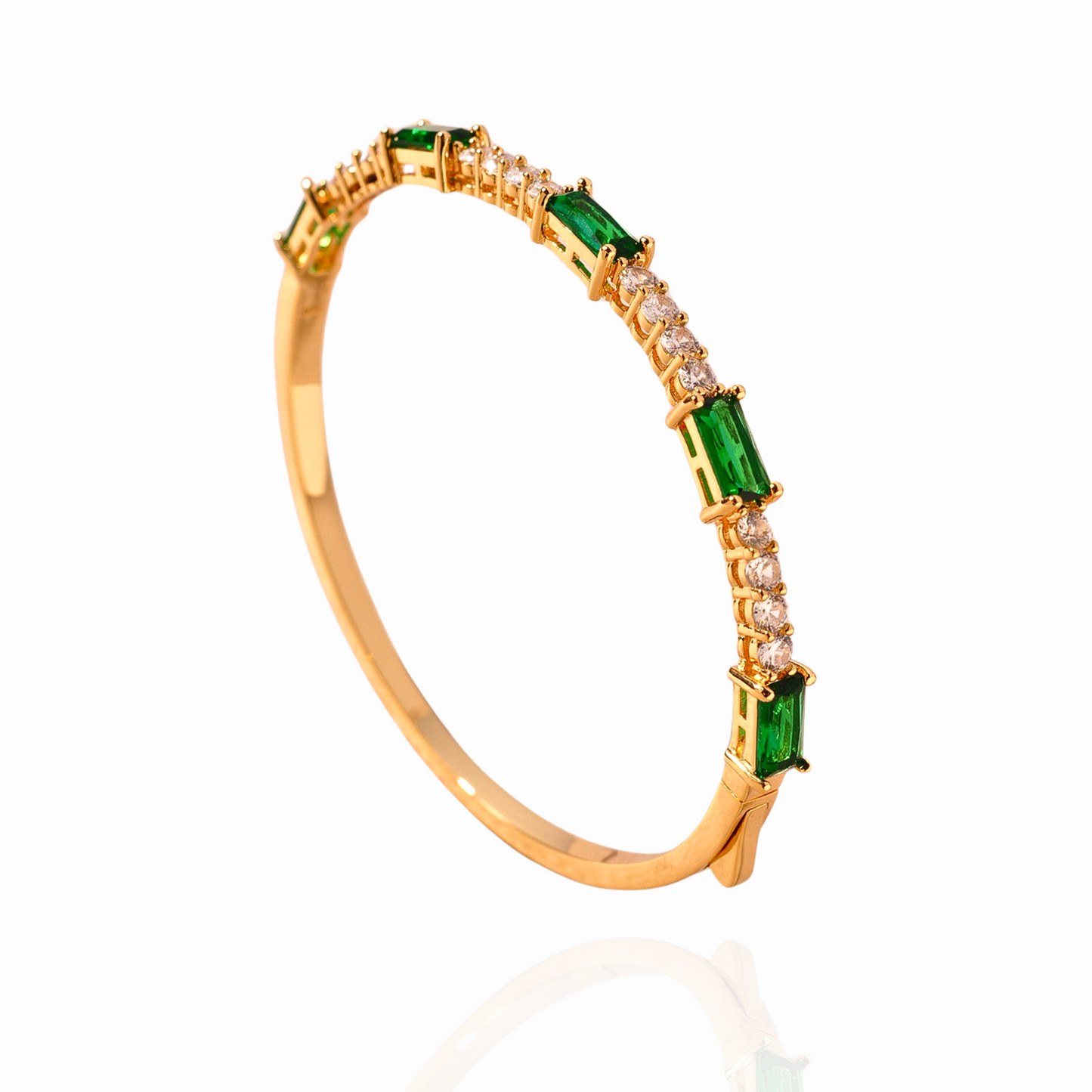 Emerald Love Hinge Bracelet