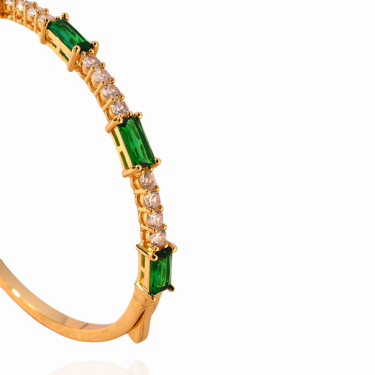 Emerald Love Hinge Bracelet