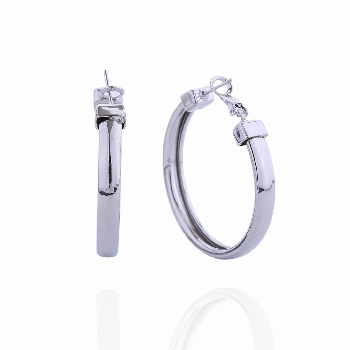 14k Sleek Pincatch Hoops